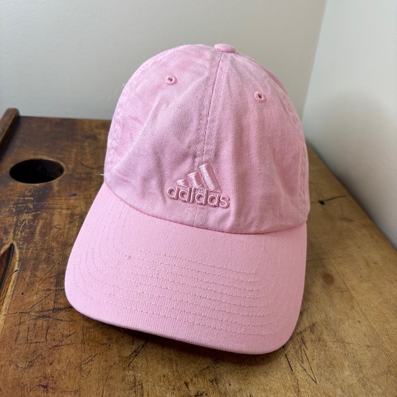 Adidas Pink Climalite Cap Adult Adjustable Baseball Hat Preworn - Picture 1 of 12